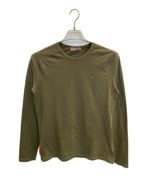 PRADA SPORTS（プラダスポーツ）PRADA SPORTS (プラダスポーツ) ラグランカットソー オリーブ サイズ:Sの古着・服飾アイテム