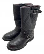 CHANELシャネル）の古着「ココマークマトラッセエンジニアブーツ」｜ブラック