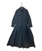 Col Pierrotコルピエロ）の古着「Maxi shirts dress（マキシシャツドレス）25040520101010」｜ブラック