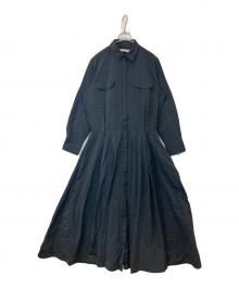Col Pierrot（コルピエロ）の古着「Maxi shirts dress（マキシシャツドレス）25040520101010」｜ブラック