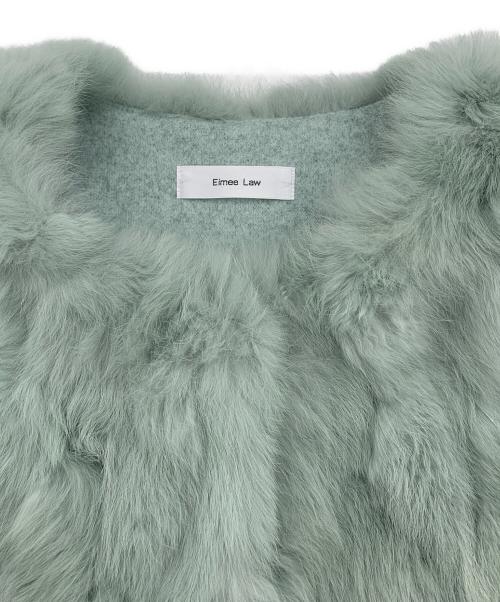 eimee law（エイミーロウ）eimee law (エイミーロウ) ファー&メルトンジレ グリーン サイズ:38の古着・服飾アイテム