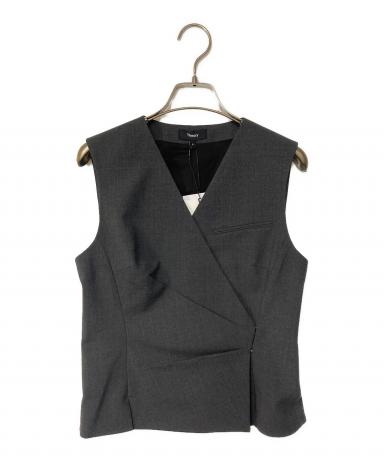 中古・古着通販】theory (セオリー) Traceable Wool Wrap Vest グレー