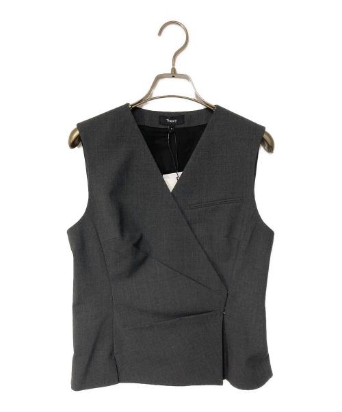 theory（セオリー）theory (セオリー) Traceable Wool Wrap Vest グレー 未使用品の古着・服飾アイテム