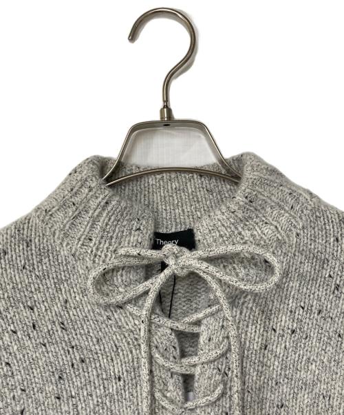theory（セオリー）theory (セオリー) Speckled Tweed Drawstring Pullover グレー サイズ:P 未使用品の古着・服飾アイテム