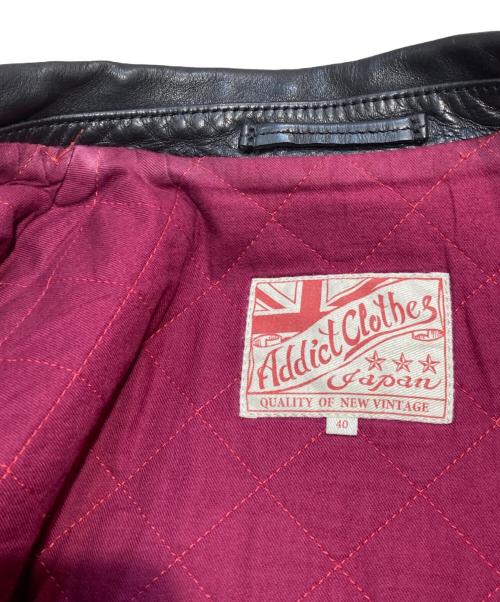 ADDICT CLOTHES（アディクト クローズ）ADDICT CLOTHES (アディクト クローズ) CENTER ZIP JACKET/センタージップジャケット ブラック サイズ:40の古着・服飾アイテム