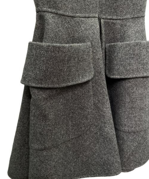 Christian Dior（クリスチャン ディオール）Christian Dior (クリスチャン ディオール) ウール フレアワンピース グレー サイズ:38の古着・服飾アイテム