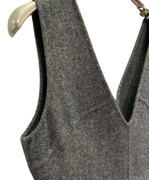 Christian Dior（クリスチャン ディオール）Christian Dior (クリスチャン ディオール) ウール フレアワンピース グレー サイズ:38の古着・服飾アイテム