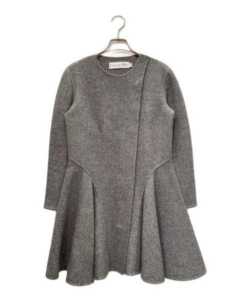 Christian Dior（クリスチャン ディオール）Christian Dior (クリスチャン ディオール) ウールコート グレー サイズ:38の古着・服飾アイテム