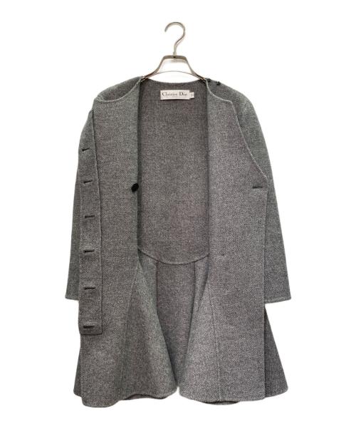 Christian Dior（クリスチャン ディオール）Christian Dior (クリスチャン ディオール) ウールコート グレー サイズ:38の古着・服飾アイテム