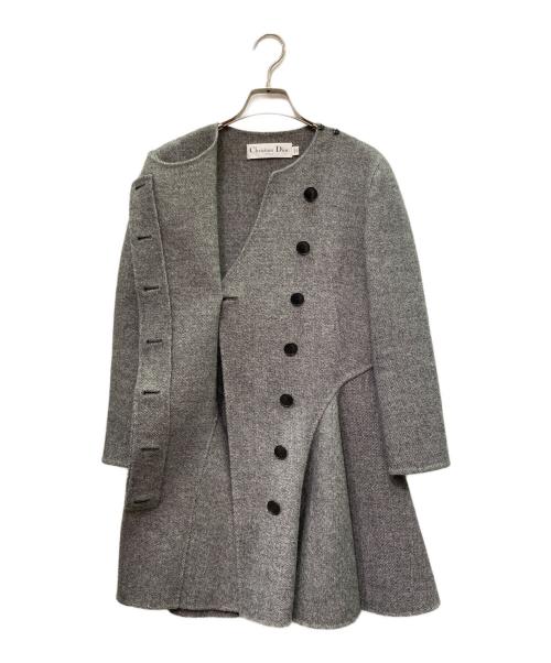 Christian Dior（クリスチャン ディオール）Christian Dior (クリスチャン ディオール) ウールコート グレー サイズ:38の古着・服飾アイテム