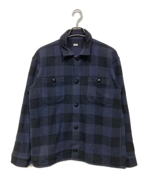SEQUEL（シークエル）SEQUEL (シークエル) BLOCK CHECK JACKET（ブロック チェック ジャケット） ネイビー×ブラック サイズ:Lの古着・服飾アイテム