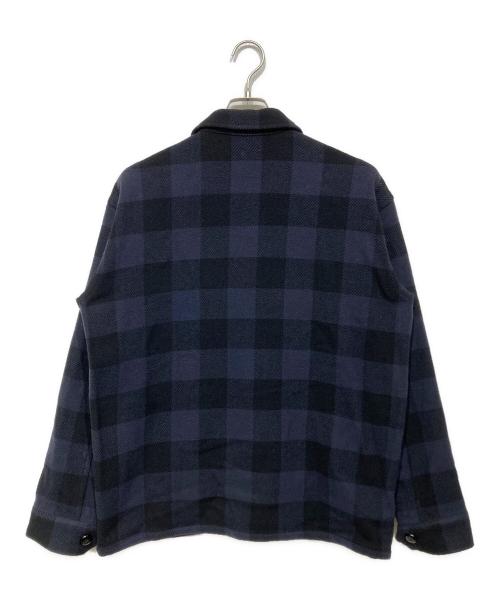 SEQUEL（シークエル）SEQUEL (シークエル) BLOCK CHECK JACKET（ブロック チェック ジャケット） ネイビー×ブラック サイズ:Lの古着・服飾アイテム