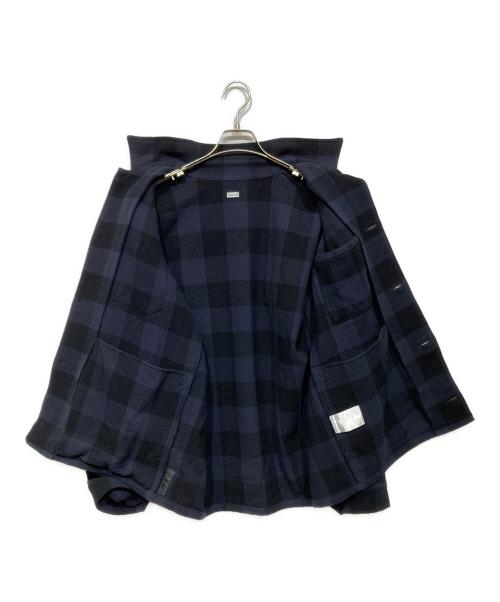 SEQUEL（シークエル）SEQUEL (シークエル) BLOCK CHECK JACKET（ブロック チェック ジャケット） ネイビー×ブラック サイズ:Lの古着・服飾アイテム