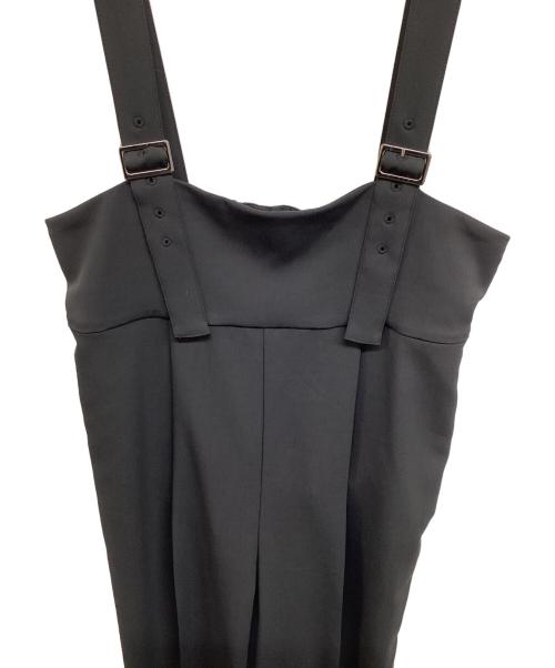 NOLLEY'S（ノーリーズ）NOLLEY'S (ノーリーズ) ラッフルパーツ付きオールインワン ブラック サイズ:38の古着・服飾アイテム