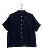GIVENCHYジバンシィ）の古着「1952 Embroidered Linen Shirt」｜ネイビー