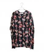CELINEセリーヌ）の古着「CHEMISE HAWAI ハワイアンシャツ」｜ブラック×レッド