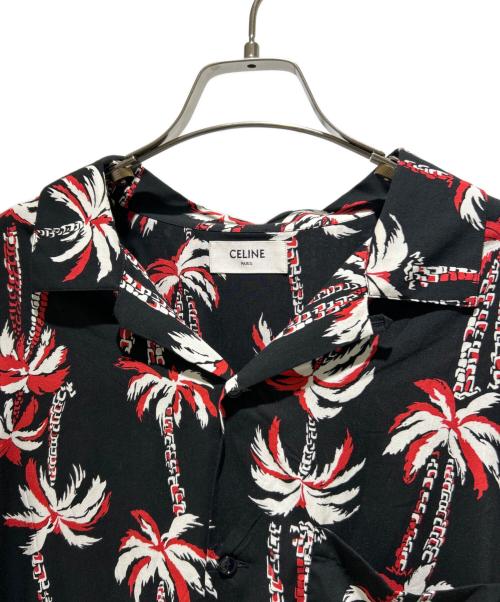 CELINE（セリーヌ）CELINE (セリーヌ) CHEMISE HAWAI ハワイアンシャツ ブラック×レッド サイズ:42の古着・服飾アイテム
