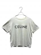 CELINEセリーヌ）の古着「スタープリント ラインストーン/2X47F671Q」｜ホワイト