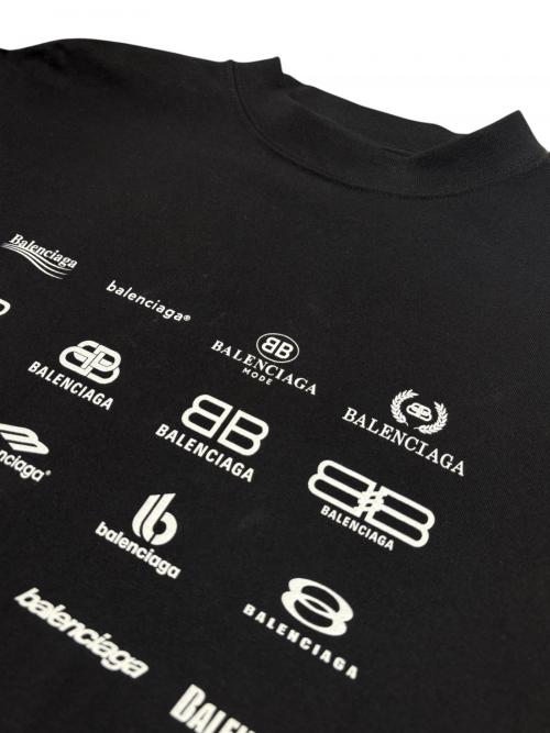 BALENCIAGA（バレンシアガ）BALENCIAGA (バレンシアガ) ARCHIVES LOGOS オーバーサイズ/712398 TNVQ7 ブラック サイズ:Lの古着・服飾アイテム