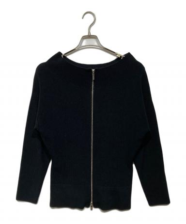 中古・古着通販】Noble (ノーブル) フロントジップボートネックニット