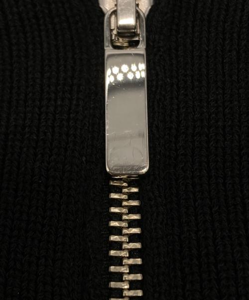 Noble（ノーブル）Noble (ノーブル) フロントジップボートネックニット ブラック サイズ:-の古着・服飾アイテム