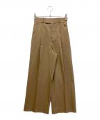 Nobleノーブル）の古着「エステルツイルストレッチスラックスパンツ」｜ベージュ