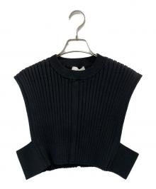 HYKE（ハイク）の古着「WIDE RIBBED CROPPED VEST」｜ブラック