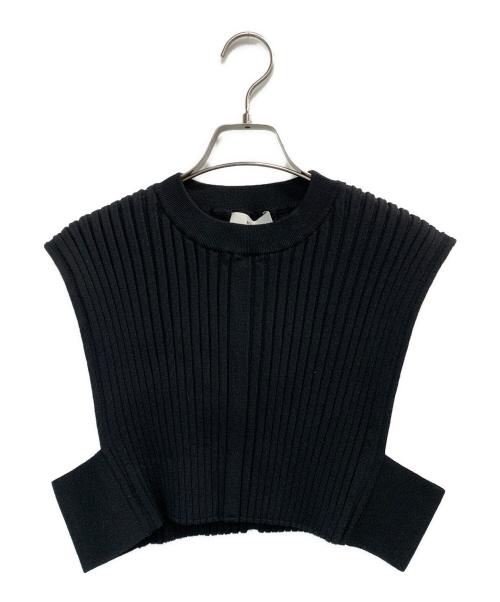 HYKE（ハイク）HYKE (ハイク) WIDE RIBBED CROPPED VEST ブラック サイズ:Fの古着・服飾アイテム
