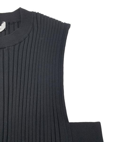 HYKE（ハイク）HYKE (ハイク) WIDE RIBBED CROPPED VEST ブラック サイズ:Fの古着・服飾アイテム