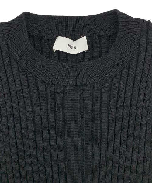 HYKE（ハイク）HYKE (ハイク) WIDE RIBBED CROPPED VEST ブラック サイズ:Fの古着・服飾アイテム