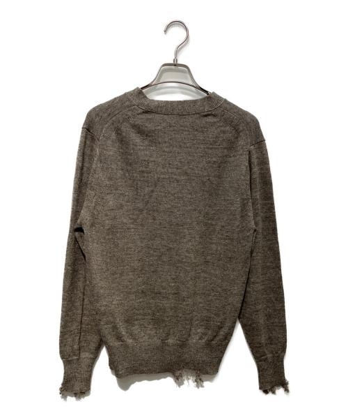 LOEFF（ロエフ）LOEFF (ロエフ) ダメージカーディガン グレーの古着・服飾アイテム