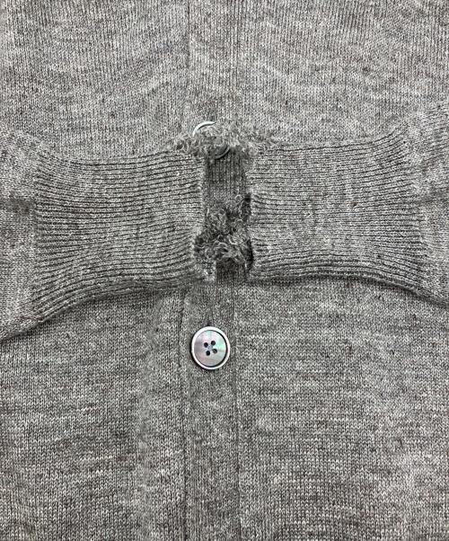 LOEFF（ロエフ）LOEFF (ロエフ) ダメージカーディガン グレーの古着・服飾アイテム