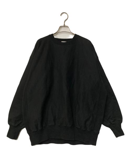 HYKE（ハイク）HYKE (ハイク) ヘビーウェイトオーバーサイズスウェット ブラック サイズ:2の古着・服飾アイテム