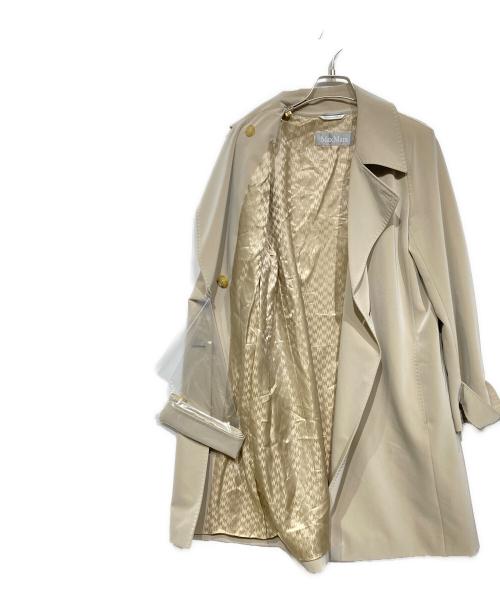 MaxMara（マックスマーラ）MaxMara (マックスマーラ) ダブルトレンチコート アイボリー サイズ:40の古着・服飾アイテム