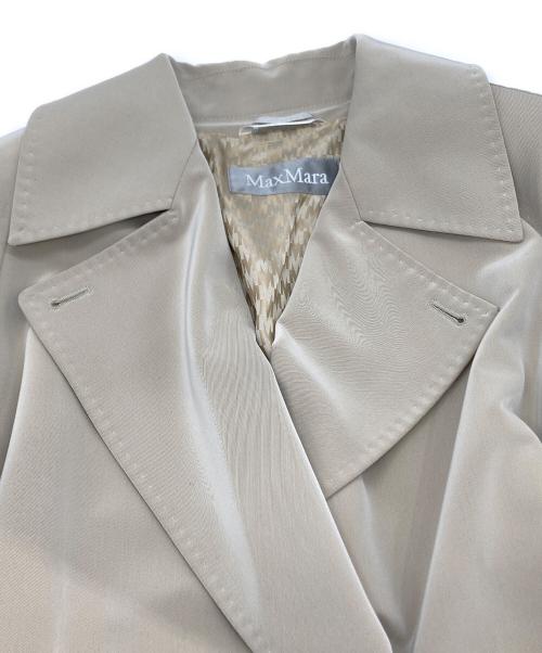 MaxMara（マックスマーラ）MaxMara (マックスマーラ) ダブルトレンチコート アイボリー サイズ:40の古着・服飾アイテム