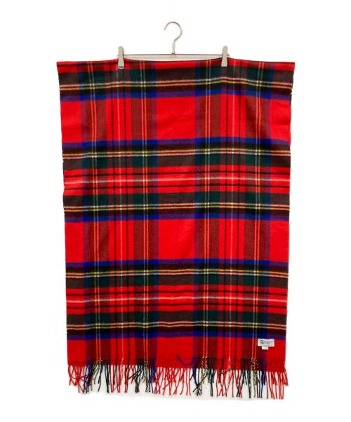 JOHNSTONS OF ELGIN（ジョンストンズオブエルガン）JOHNSTONS OF ELGIN (ジョンストンズオブエルガン) タータンチェック カシミヤ大判ストール レッドの古着・服飾アイテム