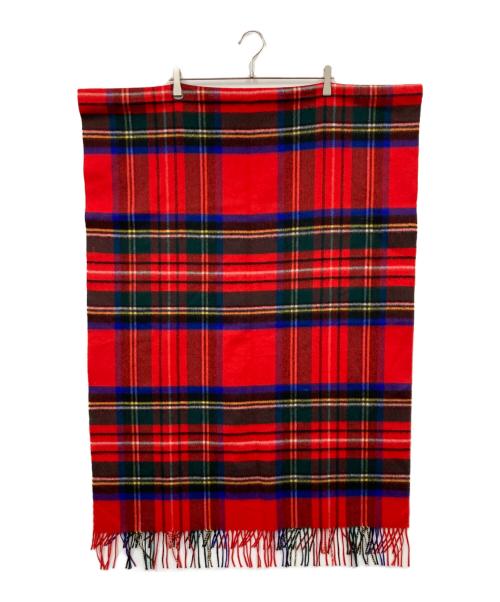 JOHNSTONS OF ELGIN（ジョンストンズオブエルガン）JOHNSTONS OF ELGIN (ジョンストンズオブエルガン) タータンチェック カシミヤ大判ストール レッドの古着・服飾アイテム