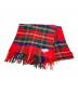 JOHNSTONS OF ELGIN（ジョンストンズオブエルガン）の古着「タータンチェック カシミヤ大判ストール」｜レッド