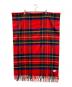 JOHNSTONS OF ELGIN (ジョンストンズオブエルガン) タータンチェック カシミヤ大判ストール レッド：22000円
