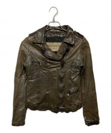 GIORGIO BRATO（ジョルジョブラッド）の古着「レザーダブルライダースジャケット」｜ブラウン