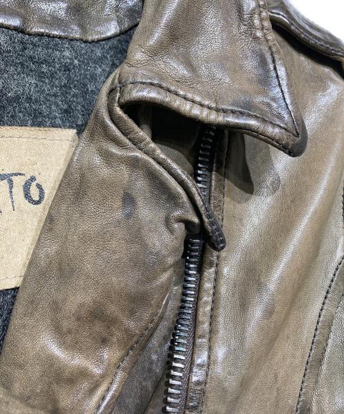 GIORGIO BRATO（ジョルジョブラッド）GIORGIO BRATO (ジョルジョブラッド) レザーダブルライダースジャケット ブラウン サイズ:38の古着・服飾アイテム