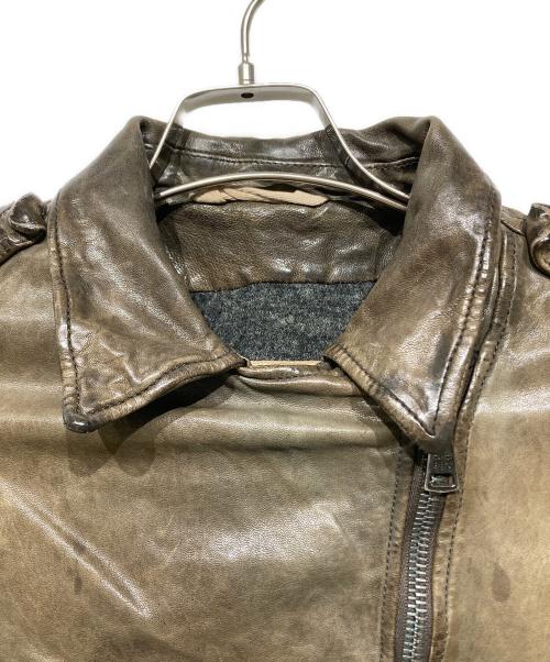 GIORGIO BRATO（ジョルジョブラッド）GIORGIO BRATO (ジョルジョブラッド) レザーダブルライダースジャケット ブラウン サイズ:38の古着・服飾アイテム