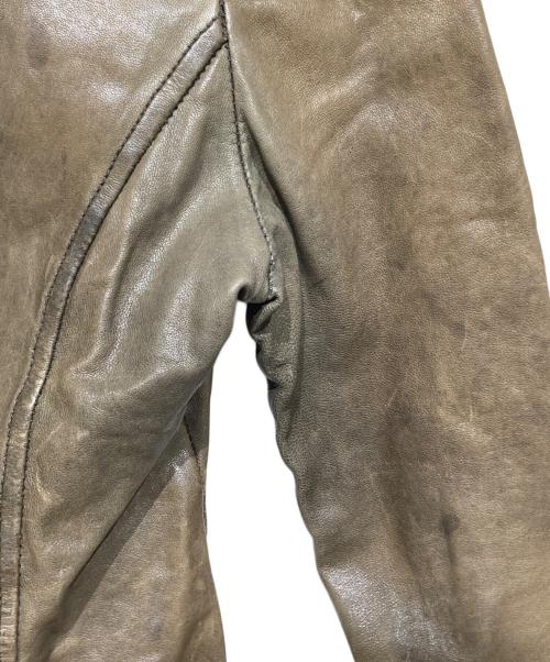 GIORGIO BRATO（ジョルジョブラッド）GIORGIO BRATO (ジョルジョブラッド) レザーダブルライダースジャケット ブラウン サイズ:38の古着・服飾アイテム