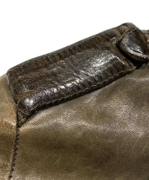 GIORGIO BRATO（ジョルジョブラッド）GIORGIO BRATO (ジョルジョブラッド) レザーダブルライダースジャケット ブラウン サイズ:38の古着・服飾アイテム