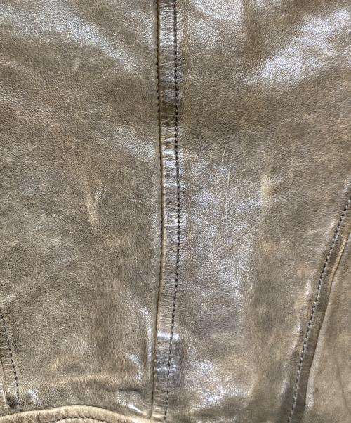 GIORGIO BRATO（ジョルジョブラッド）GIORGIO BRATO (ジョルジョブラッド) レザーダブルライダースジャケット ブラウン サイズ:38の古着・服飾アイテム