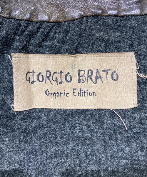 GIORGIO BRATO（ジョルジョブラッド）GIORGIO BRATO (ジョルジョブラッド) レザーダブルライダースジャケット ブラウン サイズ:38の古着・服飾アイテム