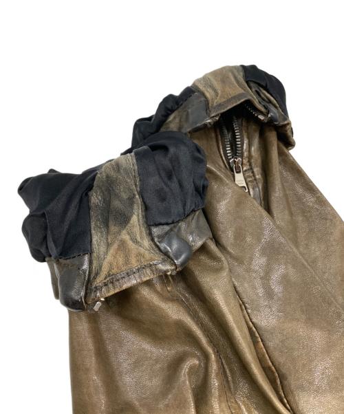 GIORGIO BRATO（ジョルジョブラッド）GIORGIO BRATO (ジョルジョブラッド) レザーダブルライダースジャケット ブラウン サイズ:38の古着・服飾アイテム