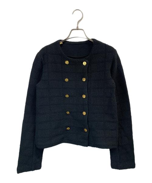 Plage（プラージュ）Plage (プラージュ) TWEED KNIT JACKET  ブラック サイズ:36の古着・服飾アイテム