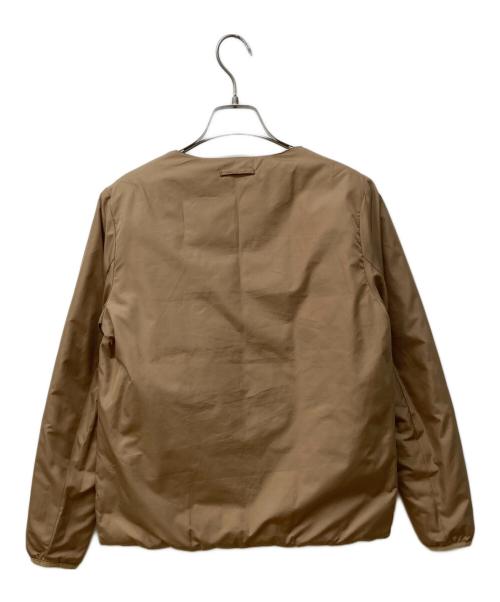 TAION（タイオン）TAION (タイオン) リバーシブルクルーネックダウンブルゾン アイボリー×ブラウン サイズ:Freeの古着・服飾アイテム