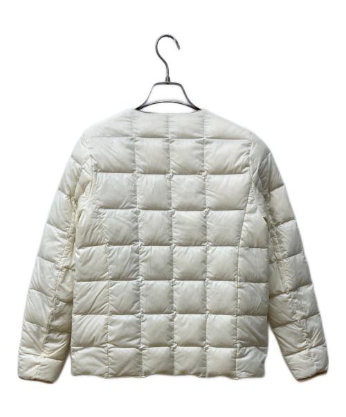 TAION（タイオン）TAION (タイオン) リバーシブルクルーネックダウンブルゾン アイボリー×ブラウン サイズ:Freeの古着・服飾アイテム